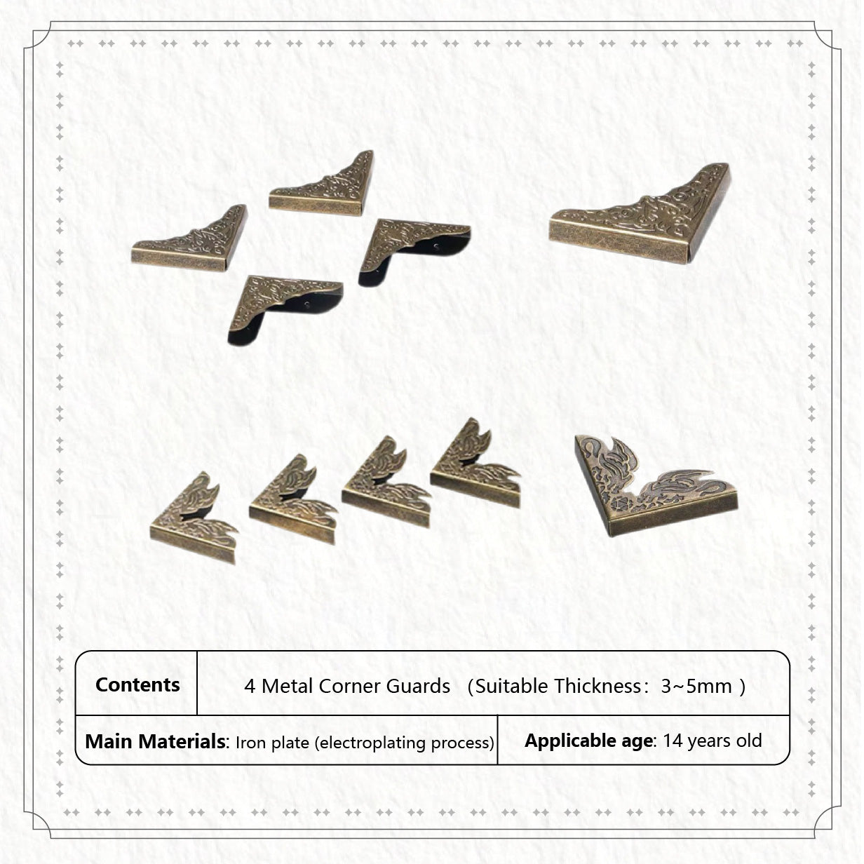 Metal Corner Guards for Game Master Screen