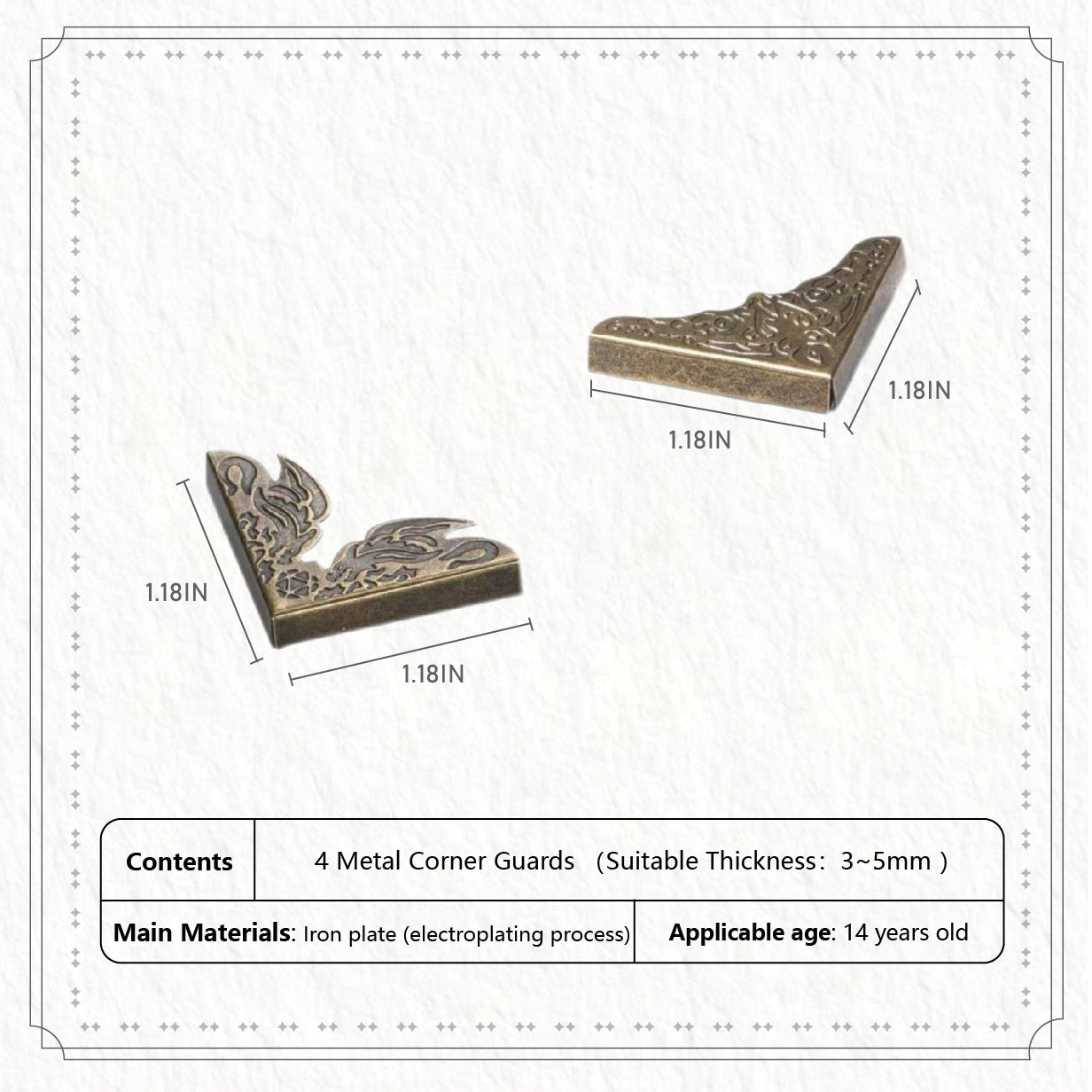 Metal Corner Guards for Game Master Screen