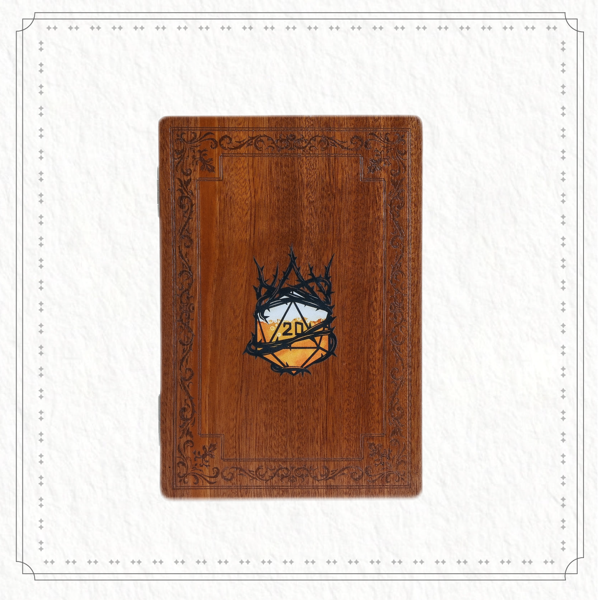 All-in-One Hardwood Book-Shaped Dice Tower